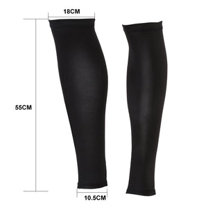 1 Pair Outdoor Unisex Sports Sun UV Protection Breathable Leg Sleeves (L)