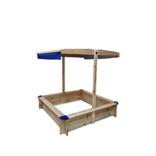 Sandpit Kids Wooden Playset Outdoor Backyard With Cover - Retractable