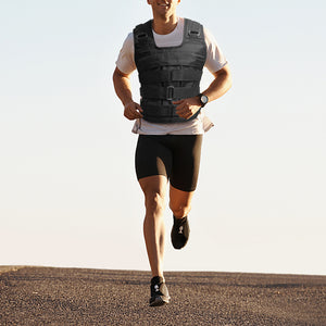 Adjustable Weighted Vest Weight Jacket Oxford Exercise Weight Loading Cloth Strength Training 50kg Max. Load (Empty)