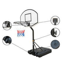 Portable Poolside Basketball Hoop 3.1ft To 4.7ft Height Adjustable Basketball System