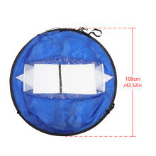 108 cm foldable transparent window canoe sail and storage bag blue and white proofing