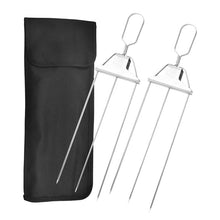 3-Prong Skewer Stick Needles Kebab 3 Way Forks Stainless Steel Barbecue Grill Fork Household BBQ Non-stick