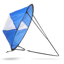 108 cm foldable transparent window canoe sail and storage bag blue and white proofing