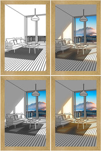 Illuminated Picture LED Decorative Light Painting Bedside Picture Style Creative Modern Simulate Sunshine Drawing Night Light Gift