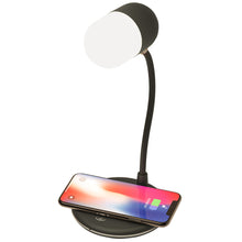 3 IN 1 Desk Lamp With Qi Wireless Charger 5W Bluetooth Speaker USB Dimmable For Bedroom