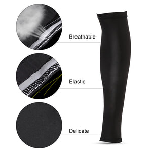 1 Pair Outdoor Unisex Sports Sun UV Protection Breathable Leg Sleeves (L)