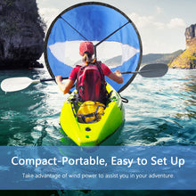 108 cm foldable transparent window canoe sail and storage bag blue and white proofing