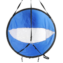 108 cm foldable transparent window canoe sail and storage bag blue and white proofing