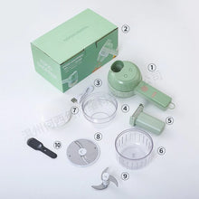 4 in 1 Handheld Electric Vegetable Cutter Set Slicer Vegetable Spiral Slicer Cutter Masher Machine Kitchen Tool Multifunctional