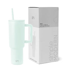 Simple Modern 40 oz Tumbler with Handle and Straw Lid | Insulated Cup Reusable Stainless Steel Water Bottle Travel Mug Cupholder Friendly | Gifts for Women Men Him Her | Trek Collection | Almond Birch