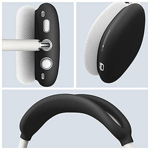 Fintie Silicone Case Cover for AirPods Max Headphones, Anti-Scratch Ear Cups Cover and Headband Cover for AirPods Max, Accessories Skin Protector for AirPods Max (Dark Blue)