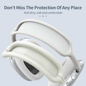 Fintie Silicone Case Cover for AirPods Max Headphones, Anti-Scratch Ear Cups Cover and Headband Cover for AirPods Max, Accessories Skin Protector for AirPods Max (Dark Blue)