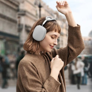 Fintie Silicone Case Cover for AirPods Max Headphones, Anti-Scratch Ear Cups Cover and Headband Cover for AirPods Max, Accessories Skin Protector for AirPods Max (Dark Blue)