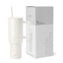 Simple Modern 40 oz Tumbler with Handle and Straw Lid | Insulated Cup Reusable Stainless Steel Water Bottle Travel Mug Cupholder Friendly | Gifts for Women Men Him Her | Trek Collection | Almond Birch