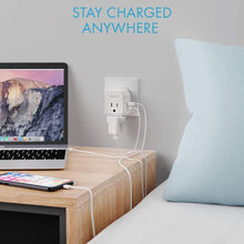 European Plug Travel Adapter Set, 20W PD & QC, Safe Dual USB & USB-C - 2 USA Socket - Compact - Use in Germany, France, Italy, UK - Includes Type E/F, Type C, Type G Swadapt Attachments