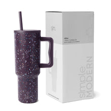Simple Modern 40 oz Tumbler with Handle and Straw Lid | Insulated Cup Reusable Stainless Steel Water Bottle Travel Mug Cupholder Friendly | Gifts for Women Men Him Her | Trek Collection | Almond Birch