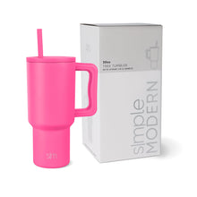 Simple Modern 40 oz Tumbler with Handle and Straw Lid | Insulated Cup Reusable Stainless Steel Water Bottle Travel Mug Cupholder Friendly | Gifts for Women Men Him Her | Trek Collection | Almond Birch
