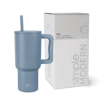 Simple Modern 40 oz Tumbler with Handle and Straw Lid | Insulated Cup Reusable Stainless Steel Water Bottle Travel Mug Cupholder Friendly | Gifts for Women Men Him Her | Trek Collection | Almond Birch