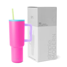 Simple Modern 40 oz Tumbler with Handle and Straw Lid | Insulated Cup Reusable Stainless Steel Water Bottle Travel Mug Cupholder Friendly | Gifts for Women Men Him Her | Trek Collection | Almond Birch