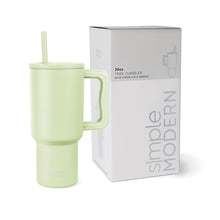 Simple Modern 40 oz Tumbler with Handle and Straw Lid | Insulated Cup Reusable Stainless Steel Water Bottle Travel Mug Cupholder Friendly | Gifts for Women Men Him Her | Trek Collection | Almond Birch