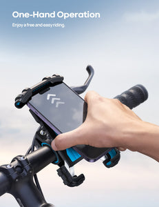 Lamicall Bike Phone Holder, Motorcycle Phone Mount - Motorcycle Handlebar Cell Phone Clamp, Scooter Phone Clip for iPhone 15 Pro Max/Plus, 14 Pro Max, S9, S10 and More 4.7" to 6.8" Smartphones