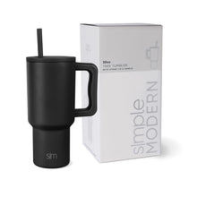 Simple Modern 40 oz Tumbler with Handle and Straw Lid | Insulated Cup Reusable Stainless Steel Water Bottle Travel Mug Cupholder Friendly | Gifts for Women Men Him Her | Trek Collection | Almond Birch